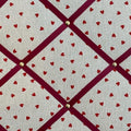 Handmade Fabric and Ribbon Noticeboard ~ Valentine Love Hearts ~ 3 Sizes