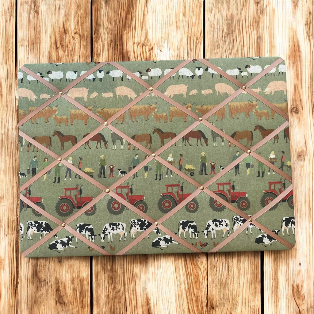Sage Green Linen Notice Board | Farmhouse Bulletin Board, Ribbon Organizer