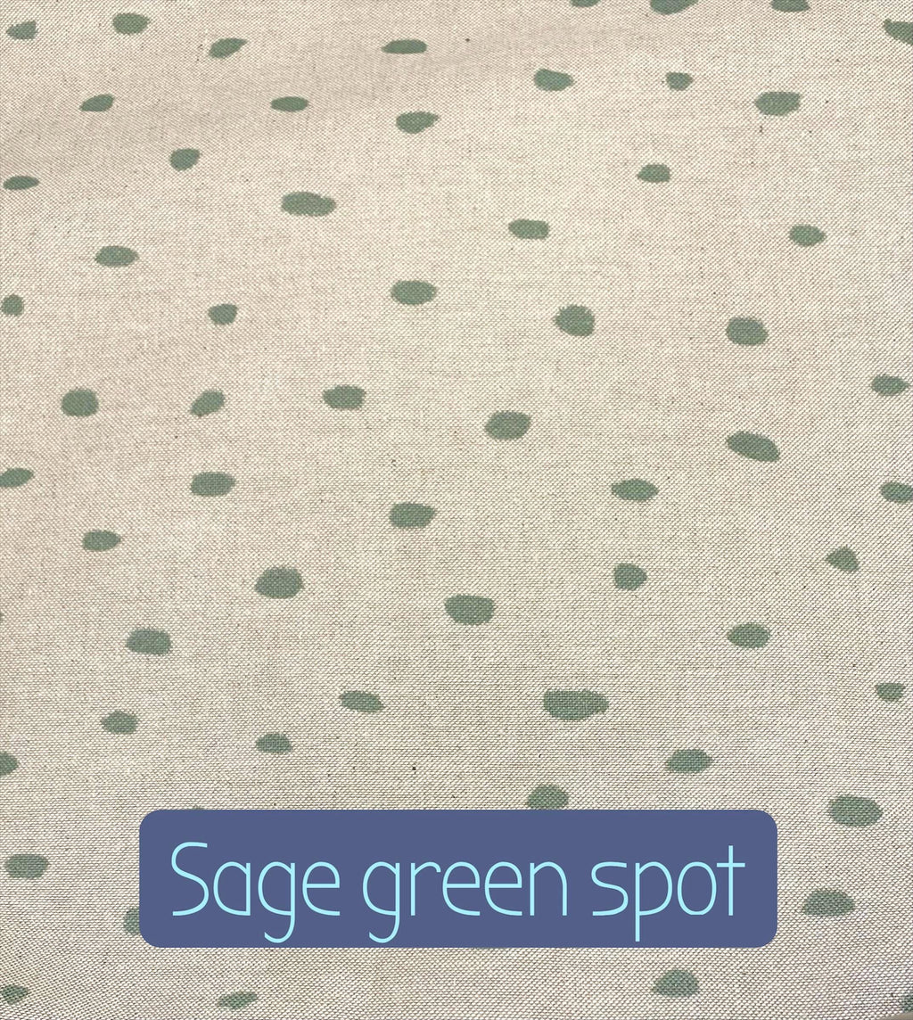 Handmade Fabric Noticeboard: Green Spots, Green Ribbon