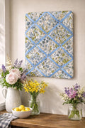 Handmade Fabric Noticeboard ~ Floral Ennerdale design in Mineral
