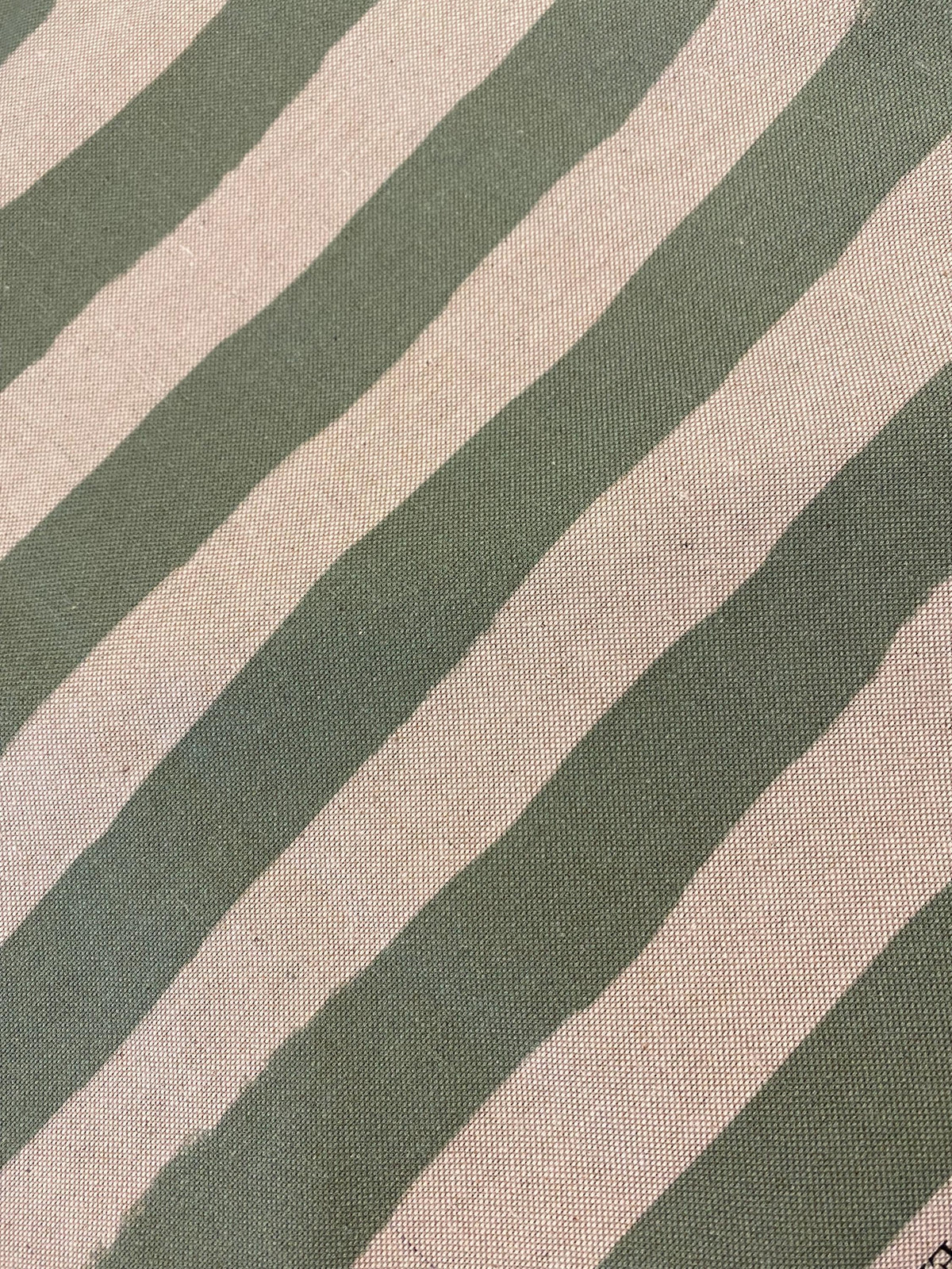 Handmade Green Stripes Fabric Noticeboard with Red Burgundy Ribbon ~ Storage, organisation and display for photos, memos, and more
