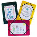 Fabric display board for showing notices, artwork or certificates. Great for kids. Poster or photo display.